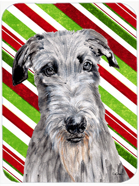 The Holiday Aisle Scottish Deerhound Candy Cane Christmas Glass Cutting